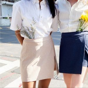 Outdoor Voices Court Skort Tennis Skirt Desert Shorts Beige Athletic Split Sz S